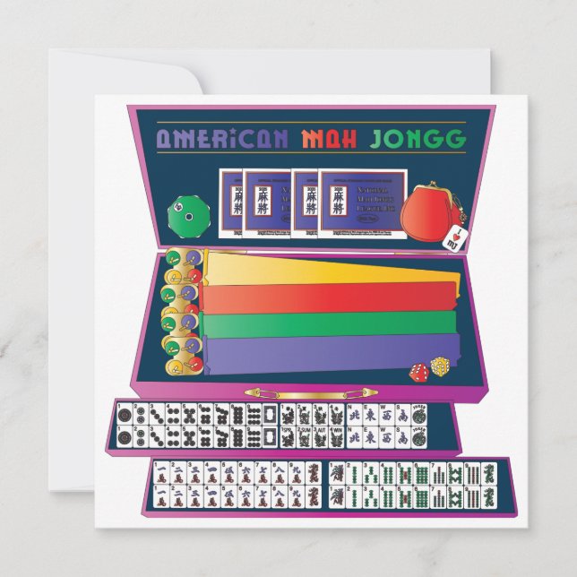 Mah Jongg-fodral Platt kort (Framsida)