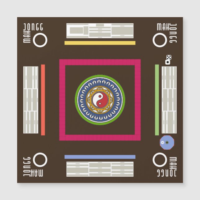 Mah Jongg Game Magnet Card (Framsida)