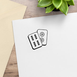 Mah-Jongg Game Tiles 1x1 Stämpel