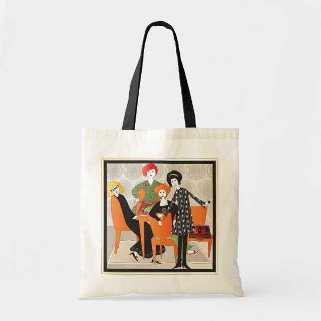 Mah Jongg Game Tote Tygkasse (Framsidan)