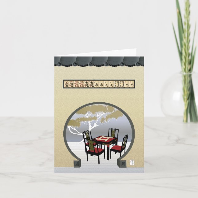 Mah Jongg Garden Card Kort (Framsida)