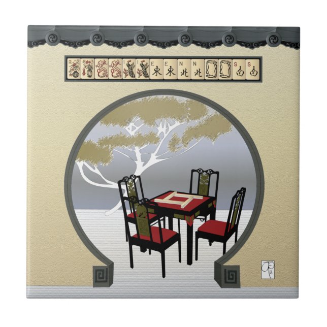 Mah Jongg Garden Tile Kakelplatta (Framsidan)