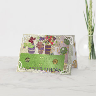 Mah Jongg Grönt Bord födelsedagskort Tack Kort