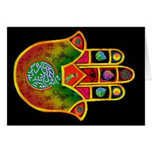 Mah Jongg Hamsa Hälsningskort