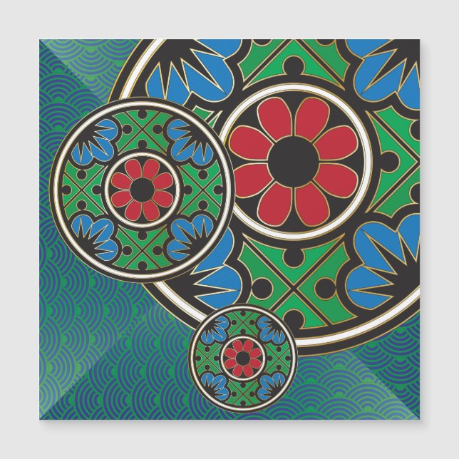 Mah Jongg Helgdag Magnet Card (Framsida)