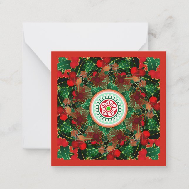 Mah Jongg Holly Small Card Anteckningskort (Framsida)