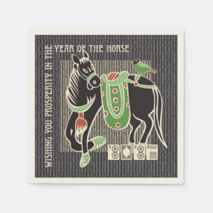 Mah Jongg Horse Napkins Pappersservett