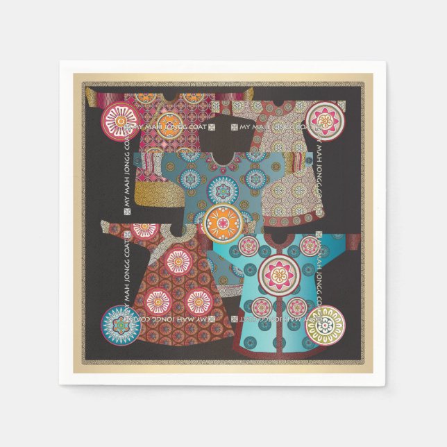 Mah Jongg Jackar Pappersservett (Framsidan)