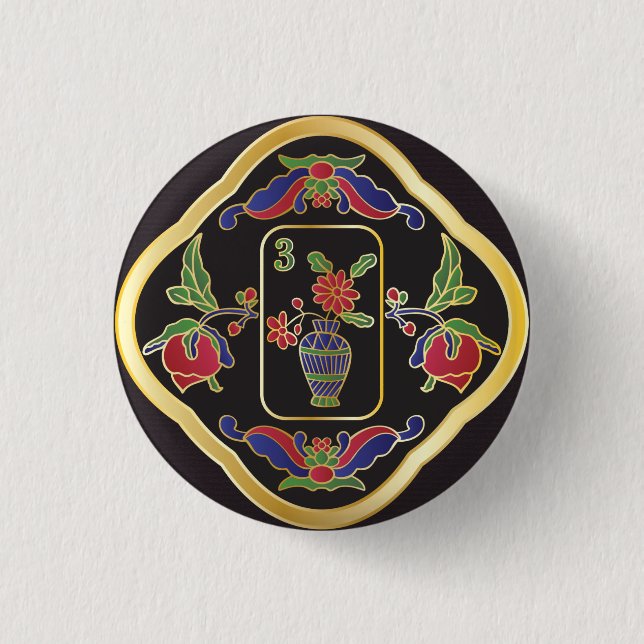 Mah Jongg Jewelry Button Knapp (Framsida)