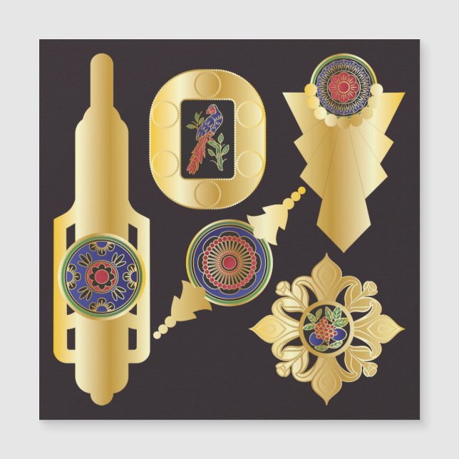 Mah Jongg Jewelry Magnet Card (Framsida)