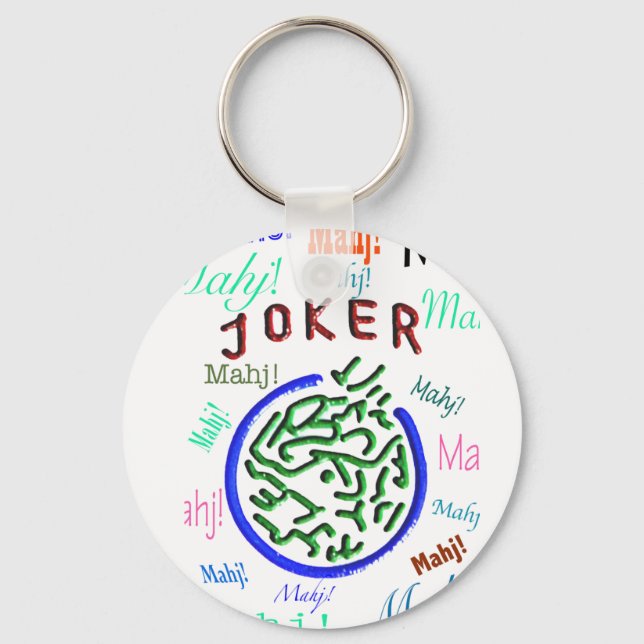 Mah Jongg Joker Keychain Nyckelring (Framsida)