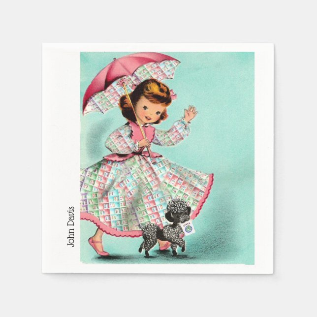 Mah Jongg Joker Pudel Napkins Pappersservett (Framsidan)