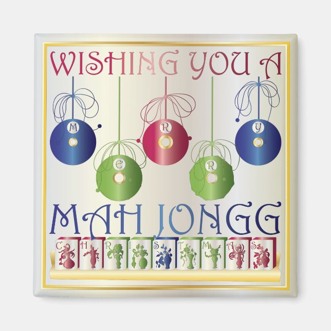Mah Jongg jul Bettors Magnet (Framsidan)