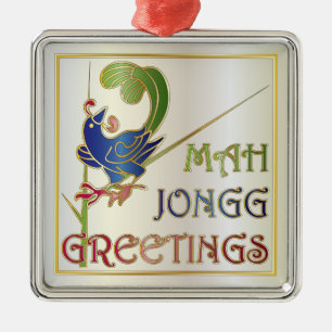 Mah Jongg jul One Bam Ornament