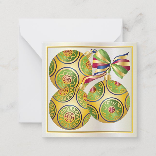 Mah Jongg-julprydnadsartiklar, kort (Framsida)