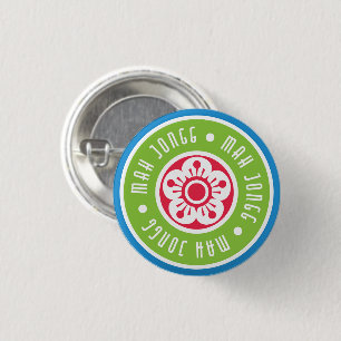 Mah Jongg Logotyp 1 Button Knapp