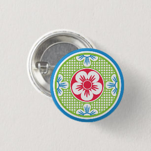 Mah Jongg Logotyp 2 Button Knapp