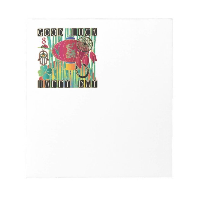 Mah Jongg Lycka till Lycklig Day Anteckningsblock (Framsida)