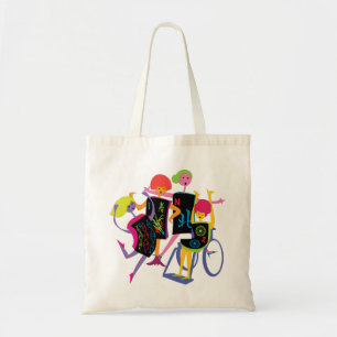 Mah Jongg Lycklig Dance White Bag Tygkasse
