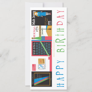 Mah Jongg Magazines Birthday-platta kort