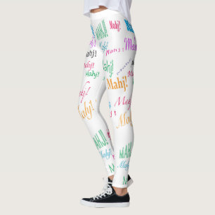 Mah Jongg MAHJ! damasker Leggings