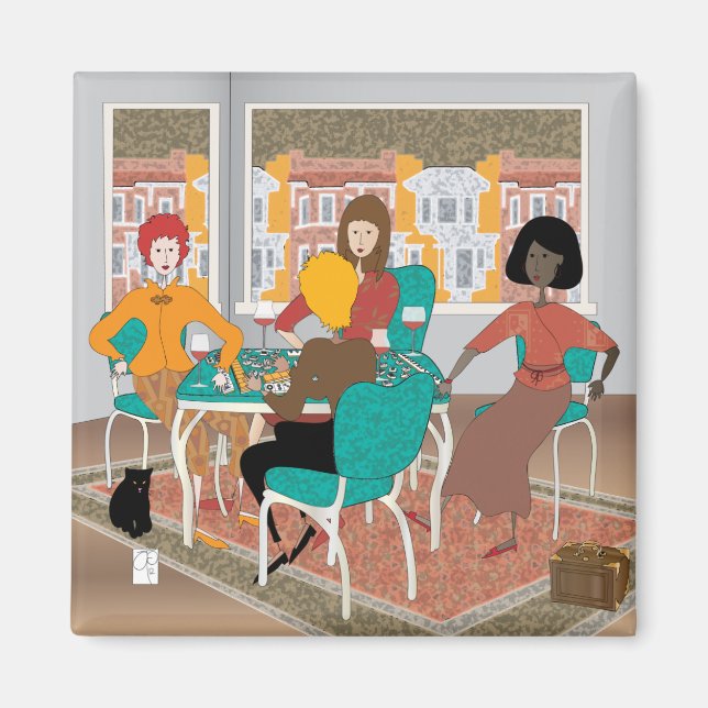 Mah Jongg Mahj Night Magnet (Framsidan)