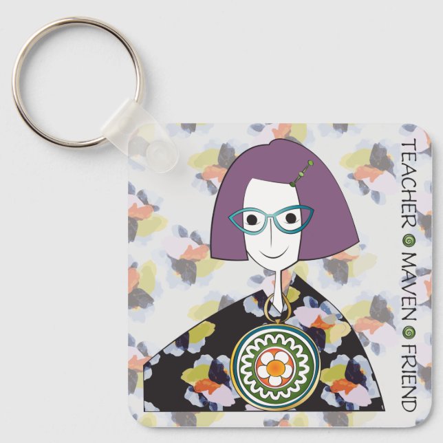 Mah Jongg Maven Keychain Nyckelring (Framsida)