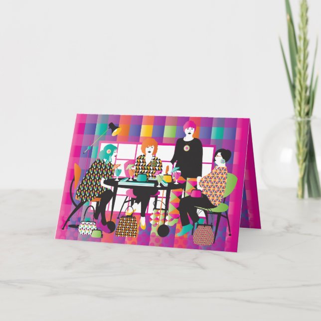 Mah Jongg Memphis Stil Card Tack Kort (Framsida)