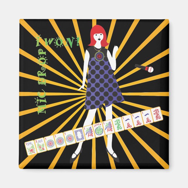 Mah Jongg Mic Drop Magnet (Framsidan)