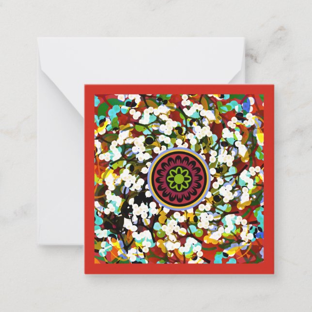 Mah Jongg Mistletoe Small Card Anteckningskort (Framsida)