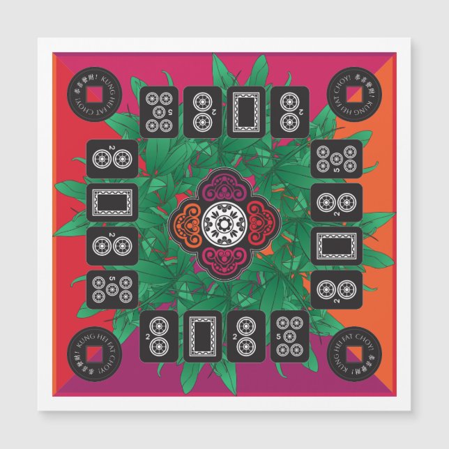 Mah Jongg Money Träd 2025 Flat Magnet (Framsida)