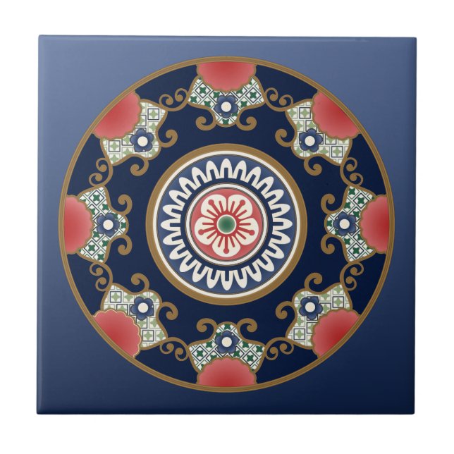 Mah Jongg Mönster Kakelplatta (Framsidan)