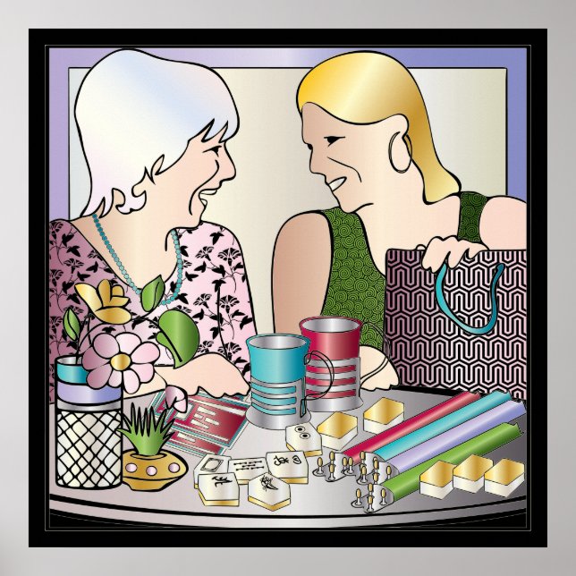 Mah Jongg Mors dag Poster (Framsidan)