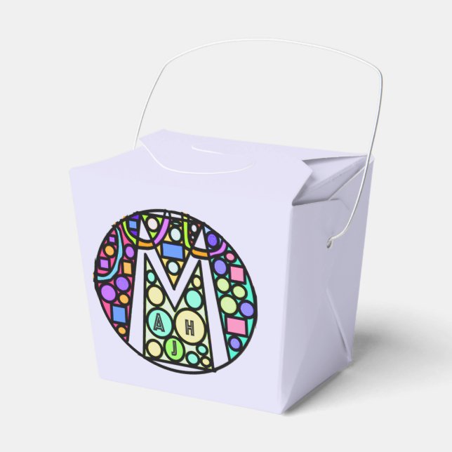 Mah Jongg Mosaic Favor Boxes Presentaskar (Framsidan Sidan)