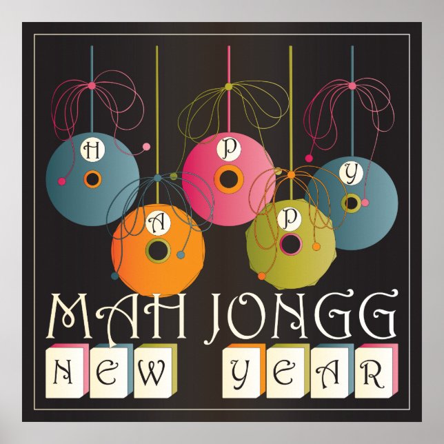 Mah Jongg New Years Poster (Framsidan)