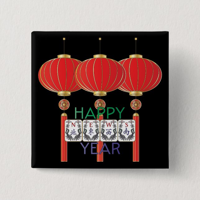 Mah Jongg News Helgdag Button Knapp (Framsida)