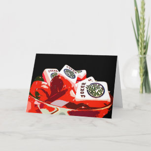 Mah Jongg Notecard Bowl of Jokers Kort