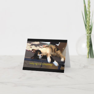 Mah Jongg Notecard "Mahj-ing är Exhausting!" Kort