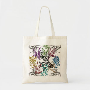 Mah Jongg One Bams Birds Bag Tygkasse