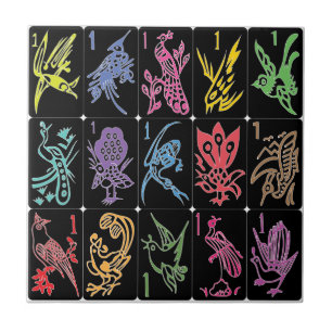 Mah Jongg One Bams Black/Multi Tile Kakelplatta