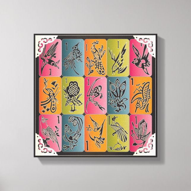 Mah Jongg One Bams Canvastryck (Framsida)