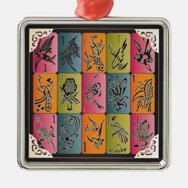 Mah Jongg One Bams Julgransprydnad Metall (Framsidan)