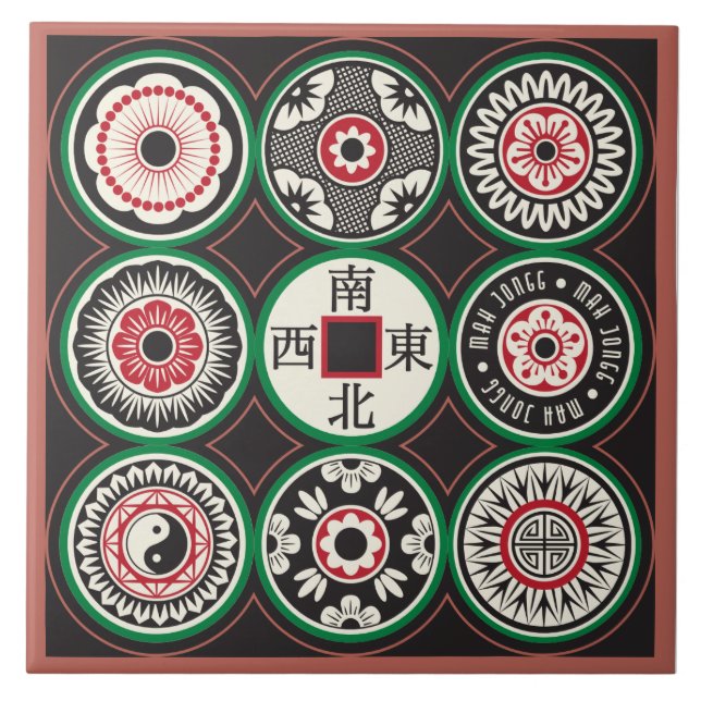 Mah Jongg One Dots Coin Tile Kakelplatta (Framsidan)