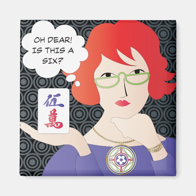 Mah Jongg Ord Cracks Magnet (Framsidan)