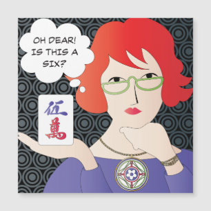 Mah Jongg Ord Cracks Magnet Card