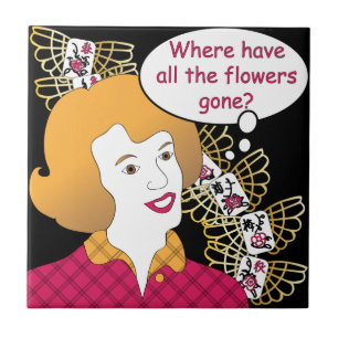 Mah Jongg Ord Flowers Tile Kakelplatta