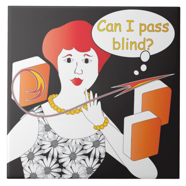 Mah Jongg Ord Pass Blind Kakelplatta (Framsidan)