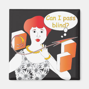 Mah Jongg Ord Pass Blind Magnet