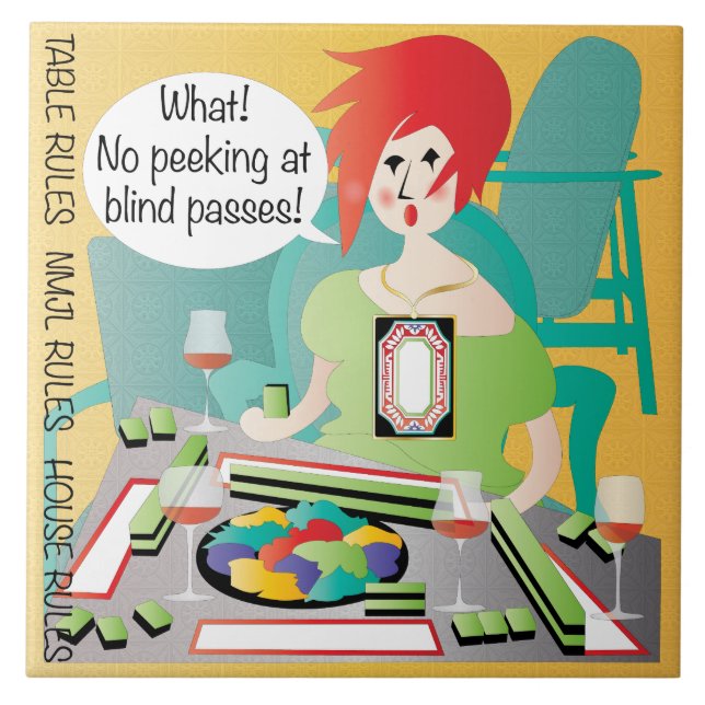 Mah Jongg Ord Peek Pass Kakelplatta (Framsidan)