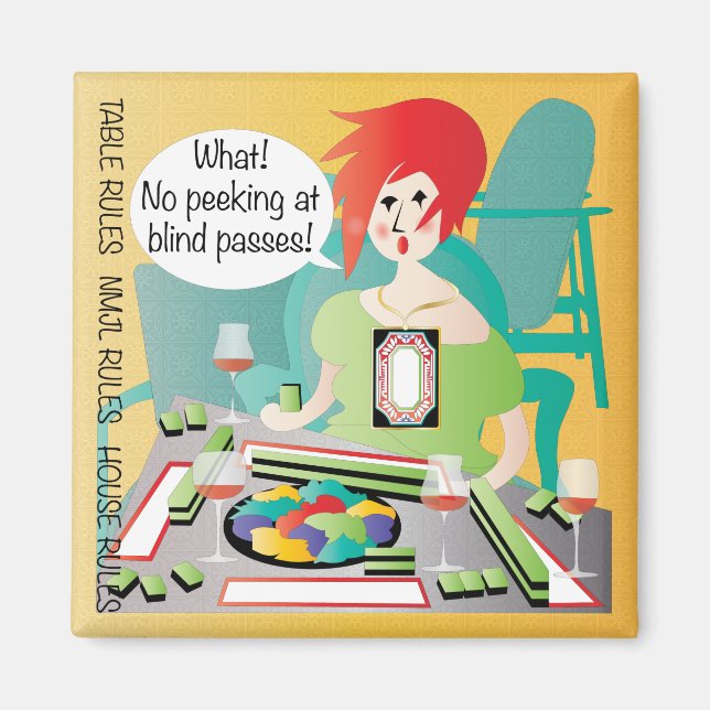 Mah Jongg Ord Peek Pass Magnet (Framsidan)